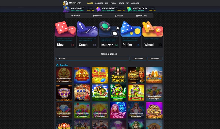 Screenshot image #1 for Win Dice Casino 