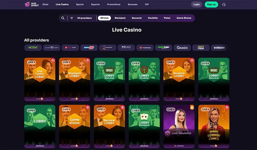 Screenshot image #2 for Win Spirit Casino