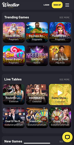 Mobile Screenshot image #3 for Winstler Casino