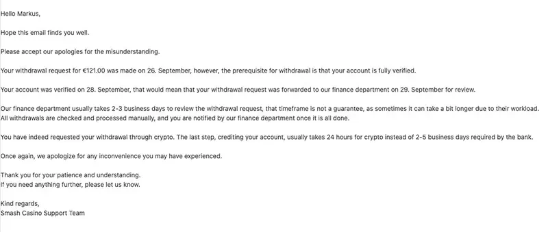 withdrawal-email - CryptoLists.com Withdrawal email from Smash Casino