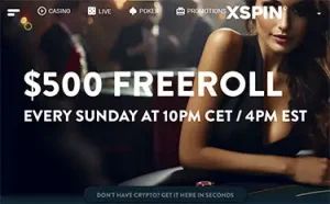 XSpin Poker Freerolls